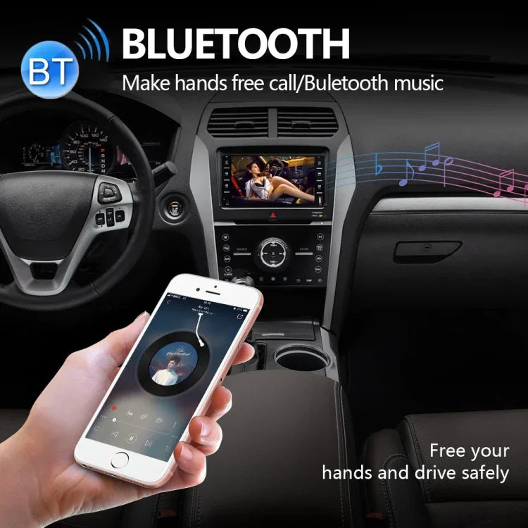 เครื่องนำทาง GPS รถยนต์หน้าจอสัมผัสมัลติทัช 7 นิ้ว 848V รองรับการ์ด TF / USB / AUX / เครื่องเล่น MP5 / ลิงก์หน้าจอ Android & iPhone, 848V