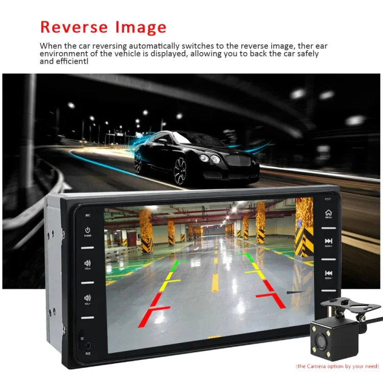 เครื่องนำทาง GPS รถยนต์หน้าจอสัมผัสมัลติทัช 7 นิ้ว 848V รองรับการ์ด TF / USB / AUX / เครื่องเล่น MP5 / ลิงก์หน้าจอ Android & iPhone, 848V