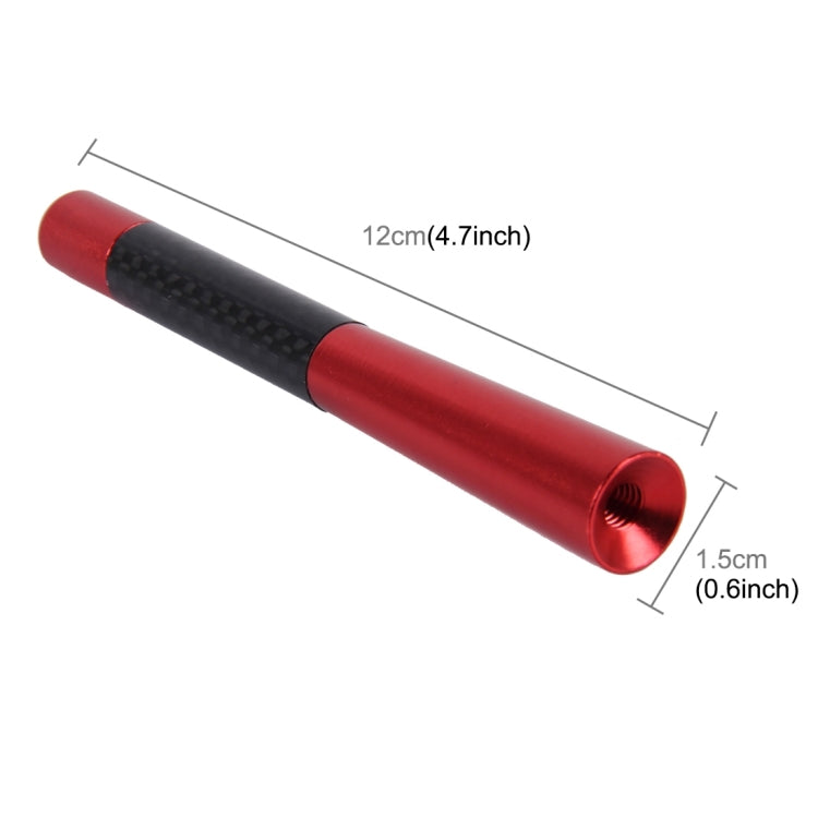 Carbon Fiber Aluminum Short Antenna Polished Universal Screws Base(Big Size), 12cm