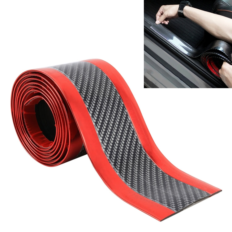 Universal Electroplate Carbon Fibre Car Door Threshold Decoration Strip Decorative Sticker, Size : 3CM x 2M, 3CM x 2M (Silver), 3CM x 2M (Gold), 3CM x 2M (Red)