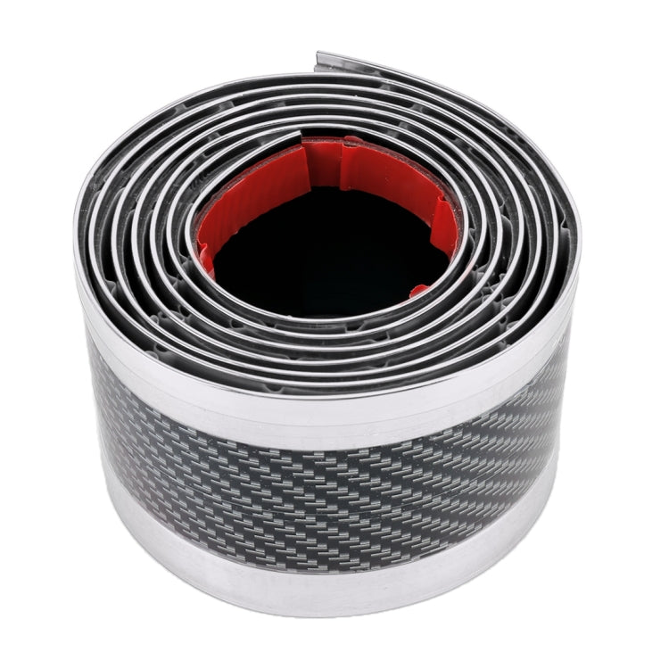 Universal Electroplate Carbon Fibre Car Door Threshold Decoration Strip Decorative Sticker, Size : 3CM x 2M, 3CM x 2M (Silver), 3CM x 2M (Gold), 3CM x 2M (Red)