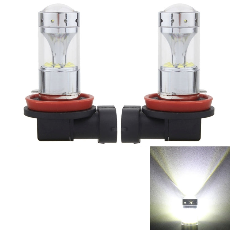2 PCS H8/H11 60W 1200 LM 6000K Car Fog Lights with 12 CREE XB-D LED Lamps, DC 12V, H8/H11