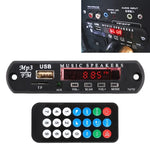บอร์ดถอดรหัสเครื่องเล่น MP3 วิทยุรถยนต์ 12V รองรับ FM การ์ด TF USB ช่อง AUX 3.5 มม. ไม่มีบลูทูธและบันทึกเสียง
