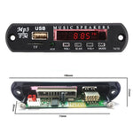 บอร์ดถอดรหัสเครื่องเล่น MP3 เสียงรถยนต์ 12V พร้อมบลูทูธ วิทยุ FM, ช่อง TF, USB, AUX 3.5 มม., ไม่มีฟังก์ชันบันทึกเสียง, ไม่มีฟังก์ชันบันทึกเสียง