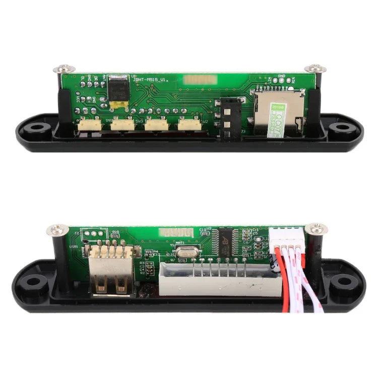 บอร์ดถอดรหัสเครื่องเล่น MP3 เสียงรถยนต์ 12V พร้อมบลูทูธ วิทยุ FM, ช่อง TF, USB, AUX 3.5 มม., ไม่มีฟังก์ชันบันทึกเสียง, ไม่มีฟังก์ชันบันทึกเสียง