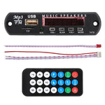 บอร์ดถอดรหัสเครื่องเล่น MP3 เสียงรถยนต์ 12V พร้อมบลูทูธ วิทยุ FM, ช่อง TF, USB, AUX 3.5 มม., ไม่มีฟังก์ชันบันทึกเสียง, ไม่มีฟังก์ชันบันทึกเสียง