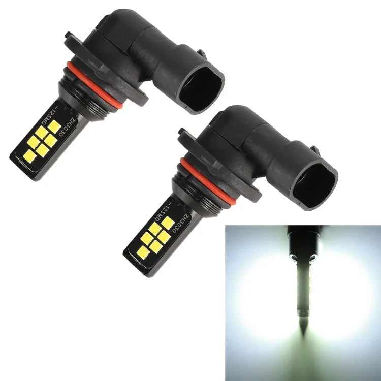 ไฟตัดหมอกรถยนต์ 2 ชิ้น 9005 DC9-16V / 3.5W / 6000K / 320LM ไฟ LED 12 ดวง SMD-ZH3030 พร้อมกระแสคงที่, 9005