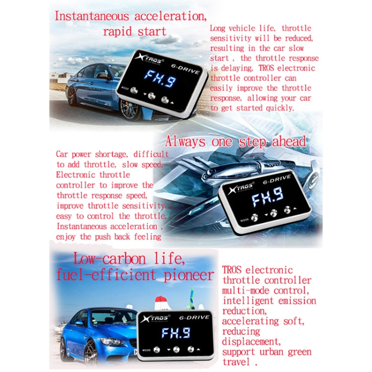 TROS TS-6Drive Potent Booster Electronic Throttle Controller for Jeep Wrangler JL 2018-2019, For Jeep Wrangler JL 2018-2019
