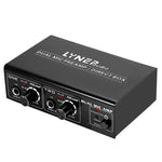 LINEPAUDIO A961 เครื่องขยายเสียงไมโครโฟน 2 ช่องสำหรับกีตาร์ไฟฟ้าและเบสไฟฟ้า, A961