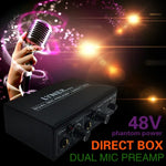 LINEPAUDIO A961 เครื่องขยายเสียงไมโครโฟน 2 ช่องสำหรับกีตาร์ไฟฟ้าและเบสไฟฟ้า, A961