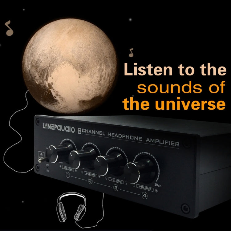 LINEPAUDIO A966 Pro แอมพลิฟายเออร์หูฟัง 8 ช่อง ตัวกระจายสัญญาณหูฟัง, A966