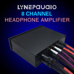 LINEPAUDIO A966 Pro แอมพลิฟายเออร์หูฟัง 8 ช่อง ตัวกระจายสัญญาณหูฟัง, A966