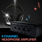LINEPAUDIO A966 Pro แอมพลิฟายเออร์หูฟัง 8 ช่อง ตัวกระจายสัญญาณหูฟัง, A966
