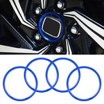 4 PCS Car Metal Wheel Hub Decoration Ring for BMW 5 Series 2018
