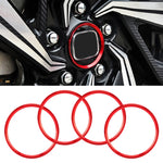 4 PCS Car Metal Wheel Hub Decoration Ring for BMW 5 Series 2018