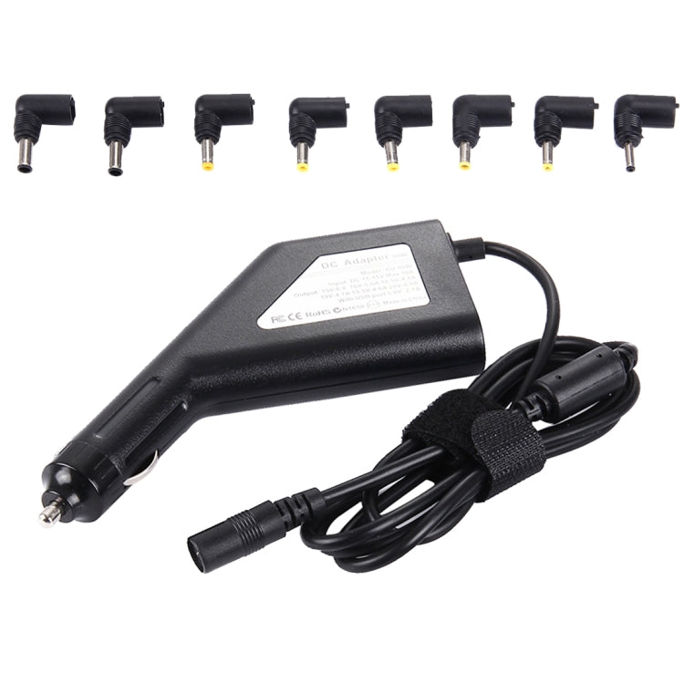 ที่ชาร์จรถยนต์สำหรับโน้ตบุ๊ก 90W พร้อมอะแดปเตอร์ 8 ตัวและพอร์ต USB 1 ช่อง สำหรับ Samsung, Sony, Asus, Acer, IBM, HP, Lenovo