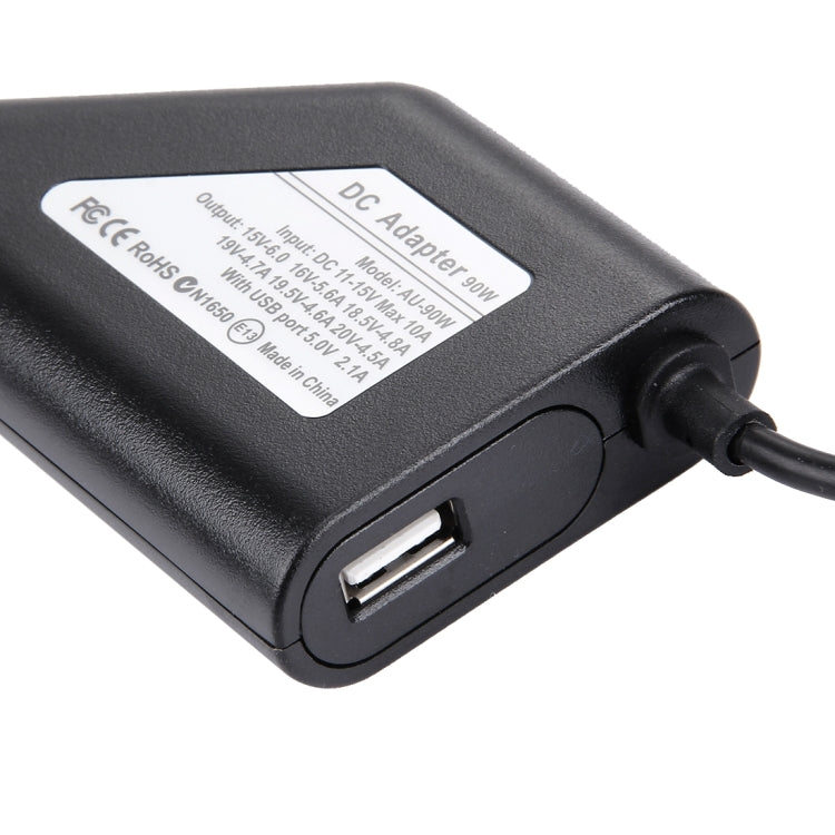 ที่ชาร์จรถยนต์สำหรับโน้ตบุ๊ก 90W พร้อมอะแดปเตอร์ 8 ตัวและพอร์ต USB 1 ช่อง สำหรับ Samsung, Sony, Asus, Acer, IBM, HP, Lenovo