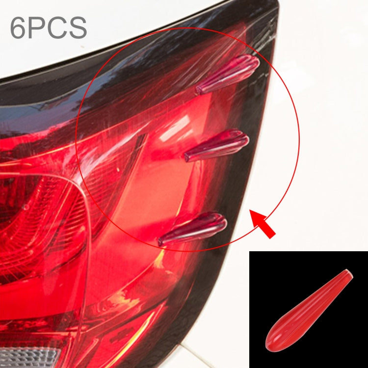 6 PCS Universal Resin Rear Spoiler Car Auto Rear Spoiler Exterior Rear Spoiler Kit Car Crash Strip Spoiler Routed Board Mute Rectifier Noise Reduction Spoiler
