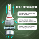 2pcs 9005 18W 1800LM 6000K Waterproof IP68 Car Auto LED Headlight with 2 COB LED Lamps, DC 9-36V, 9005