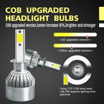2pcs H1 18W 1800LM 6000K Waterproof IP68 Car Auto LED Headlight with 2 COB LED Lamps, DC 9-36V, H1