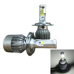 2pcs H4 18W 1800LM 6000K Waterproof IP68 Car Auto LED Headlight with 2 COB LED Lamps, DC 9-36V, H4