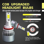 2pcs H8/H11 18W 1800LM 6000K Waterproof IP68 Car Auto LED Headlight with 2 COB LED Lamps, DC 9-36V, H8/H11