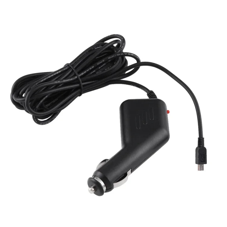 อะแดปเตอร์ชาร์จ USB ขนาดเล็กอเนกประสงค์ สำหรับกล้อง DVR รถยนต์ ระบบนำทาง GPS อินพุต 10V - 48V เอาต์พุต 5V 1.5A, ความยาวสาย: 3.5 เมตร, ความยาวสาย Mini USB: 3.5 เมตร