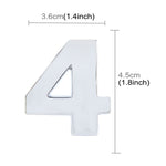 Car Vehicle Badge Emblem 3D Number One Self-adhesive Sticker Decal, Size: 3.6*4.5*0.5cm, 4, 5, 6, 7, 8, 1, 2, 3