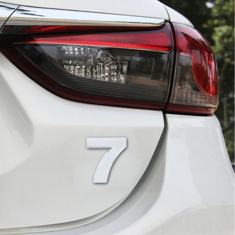 Car Vehicle Badge Emblem 3D Number One Self-adhesive Sticker Decal, Size: 3.6*4.5*0.5cm, 4, 5, 6, 7, 8, 1, 2, 3