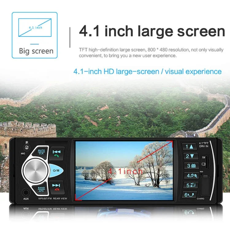 SWM-4022D เครื่องเล่น MP5 วิทยุรถยนต์ 12V หน้าจอ HD 4.1 นิ้ว รองรับ FM บลูทูธ และการ์ด TF พร้อมรีโมทคอนโทรล, SWM-4022D