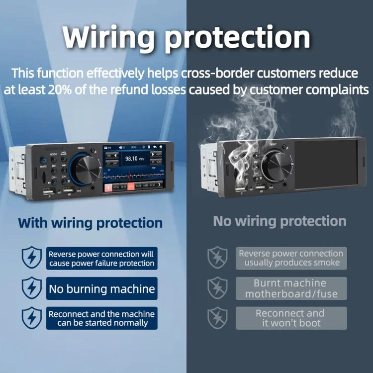 เครื่องรับวิทยุรถยนต์สากล MP5 ขนาด 4.1 นิ้ว รุ่น SWM-7805C หน้าจอสัมผัส รองรับ FM & Bluetooth & การ์ด TF พร้อมรีโมทคอนโทรล