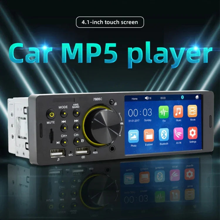 เครื่องรับวิทยุรถยนต์สากล MP5 ขนาด 4.1 นิ้ว รุ่น SWM-7805C หน้าจอสัมผัส รองรับ FM & Bluetooth & การ์ด TF พร้อมรีโมทคอนโทรล