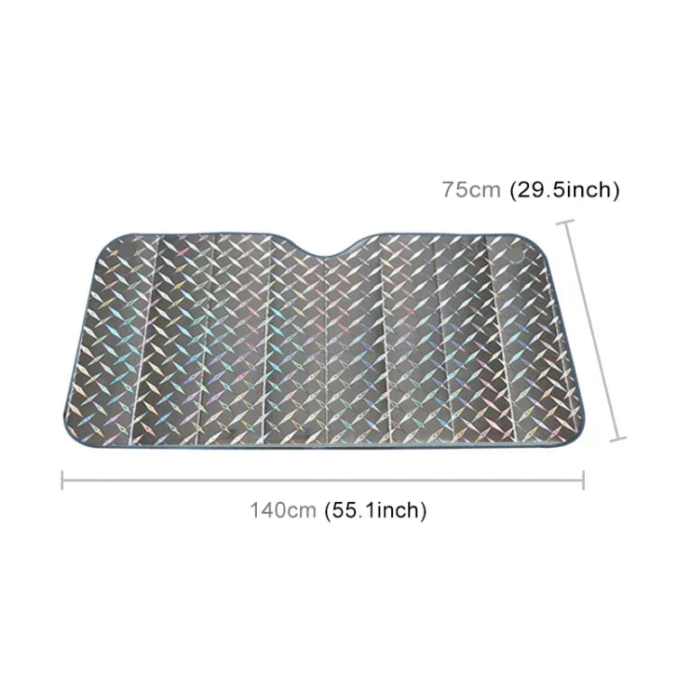 ผ้าบังแดดกระจกหน้ารถ SUV ป้องกันแสงแดด รังสียูวี ขนาด: 140 x 75cm, 140*75cm
