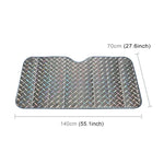 ผ้าบังแดดรถยนต์แบบสามช่องสำหรับกระจกหน้ารถ ป้องกันแสงแดด UV ขนาด 140 x 70 ซม.