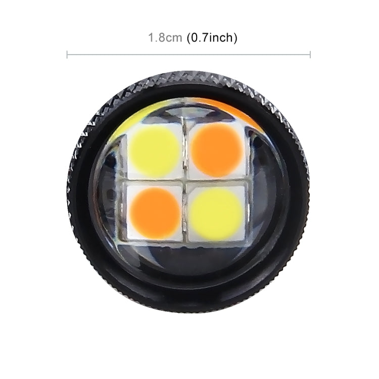 2 PCS Super Bright PSX24W DC 12V 5W 350LM Auto Car Fog Light with 16 SMD-3030 LED Bulbs Lamp, White + Yellow Light, PSX24W
