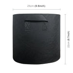 3 Gallon Planting Grow Bag Thickened Non-woven Aeration Fabric Pot Container with Handle, 3 Gallon