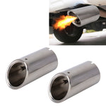 2 PCS Car Styling Stainless Steel Exhaust Tail Muffler Tip Pipe for VW Volkswagen 1.8T/2T Swept Volume, Audi A1/A3/A4L/Q3/Q5, 1.8T/2T