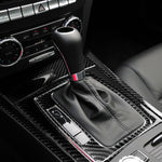 5 PCS Car Carbon Fiber Left Drive Gear Position Panel Decorative Sticker for Mercedes-Benz W204 2007-2013, Left Drive Gear Position