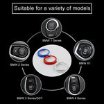 Car Engine Start Key Push Button Ring Trim Aluminum Alloy Sticker Decoration for BMW, For BMW (Engine Start), For BMW (Start Key), For BMW with Diamonds