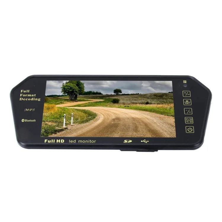 จอมอนิเตอร์รถยนต์ TFT-LCD สี ขนาด 7 นิ้ว 480*234 พร้อมเครื่องเล่น MP5 Bluetooth รองรับฟังก์ชันหน้าจอกลับอัตโนมัติ