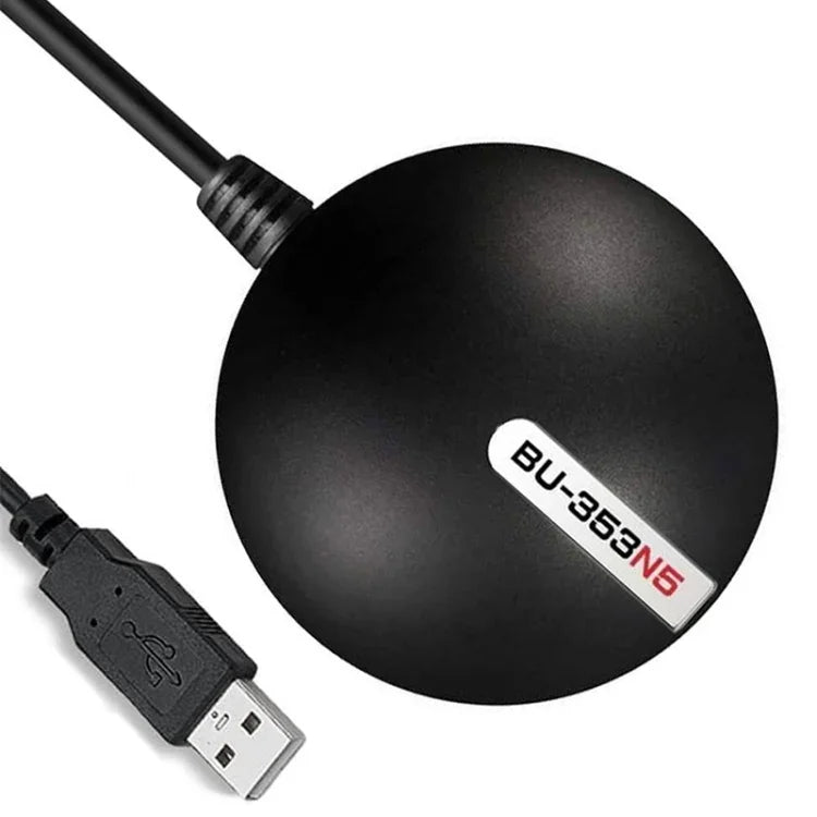 ตัวรับสัญญาณ GPS แบบเมาส์ USB BU-353N5 โมดูล SiRF Star IV, BU-353N5