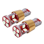 2 ชิ้น ไฟส่องทางรถยนต์ T10 3W กระแสคงที่ พร้อมหลอด 12 SMD-3030, DC 9-18V, หลอด 12 SMD-3030