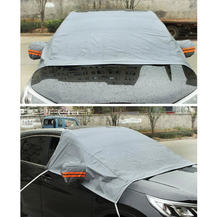 ผ้าคลุมกันหิมะสำหรับกระจกหน้ารถยนต์ ป้องกันแสงแดดและน้ำแข็ง ขนาด 240 x 210 ซม.