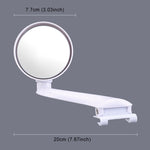 3R-094 Auxiliary Rear View Mirror Car Adjustable Blind Spot Mirror Wide Angle Auxiliary Rear View Side Mirror for Left Mirror, 3R-094 (White), 3R-094(Black)