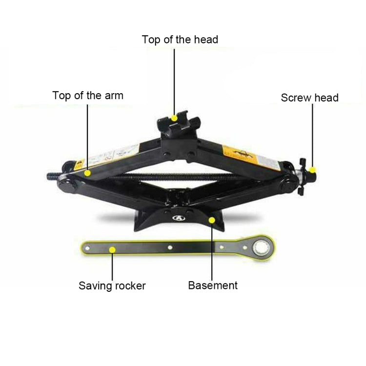 Upright ST-112C Heavy Duty Stabilizer Scissor Jack with Handle Lift Levelers 4000 Pound (2 Ton) Capacity Each - 9.8 to 44.2 CM Range, 2T Jack with Handle