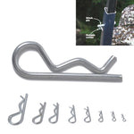 180 PCS Heavy Duty Zinc Plated Cotter R Tractor Clip Pin for Car / Boat / Garages, 180 PCS