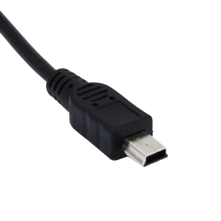 อะแดปเตอร์ชาร์จ USB ขนาดเล็กอเนกประสงค์สำหรับกล้อง DVR รถยนต์ GPS นำทาง อินพุต 10V - 48V เอาต์พุต 5V 1.5A, ความยาวสาย: 1.2 ม., สาย Mini USB ความยาว 1.2 ม.