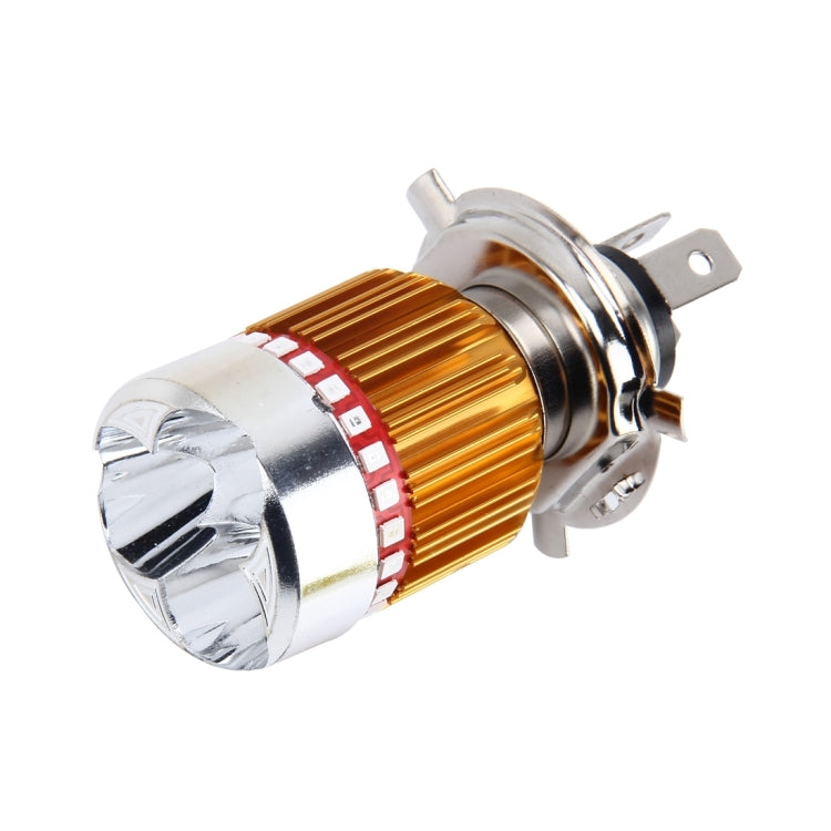 H4 9W 900 LM 6000K Static + Strobe Light Motorcycle Headlight Lamp with 3 COB White Light Lamps and Red Light+Pink Light+Blue Light LED Lamps, DC 12V, 9W 900LM