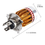 H4 9W 900 LM 6000K Static + Strobe Light Motorcycle Headlight Lamp with 3 COB White Light Lamps and Red Light+Pink Light+Blue Light LED Lamps, DC 12V, 9W 900LM