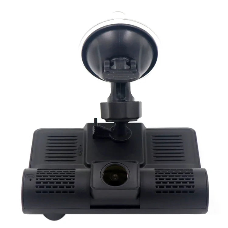 กล้องติดรถยนต์ DVR ขนาดหน้าจอ 4.0 นิ้ว IPS ความละเอียด 5.0 ล้านพิกเซล มุมกว้าง 170 องศา Full HD 1080P 3 ช่อง รองรับไฟเติมสำหรับกลางคืน / กล้องมองหลัง / การ์ด TF (สูงสุด 32GB) / เซ็นเซอร์ G / ตรวจจับการเคลื่อนไหว, 170 องศา